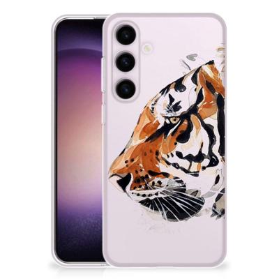 Smartphone hoesje Samsung Galaxy S24 Watercolor Tiger
