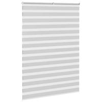 VidaXL Zebra rolgordijn 155x200 cm stofbreedte 150,9 cm lichtgrijs - thumbnail