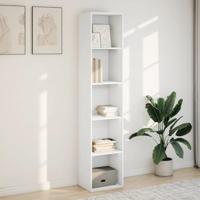 Boekenkast 40x30x189 cm bewerkt hout wit - thumbnail