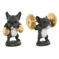 Decoratieve figuren Home ESPRIT Gouden Donker grijs Hond 25 x 16 x 25 cm (2 Stuks) - thumbnail