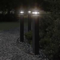 VidaXL Vloerlampen voor buiten 80 cm aluminium zwart - thumbnail