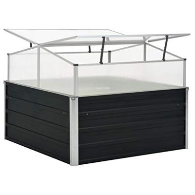 VidaXL Tuinkas 100x100x77 cm gegalvaniseerd staal antraciet