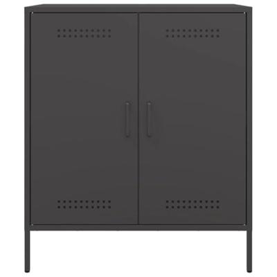 Dressoir 68x39x79 cm staal zwart