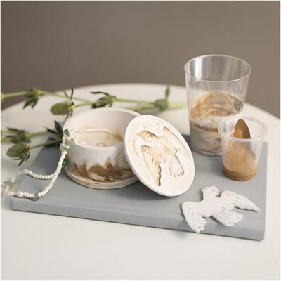 Creativ Company Hobbyset hars gieten, pot met deksel, beige, off white, 1 doos