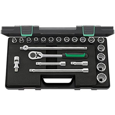 Stahlwille Dopsleutelset | 22-delig 1/2 inch | sleutelwijdtes 10-32 mm | aantal tanden 36 12-kant | 1 stuk - 96031447 96031447 Stahlwille Dopsleutelset | 22-delig 1/2 inch | sleutelwijdtes 10-32 mm | aantal tanden 36 12-kant | 1 stuk - 96031447 96031447