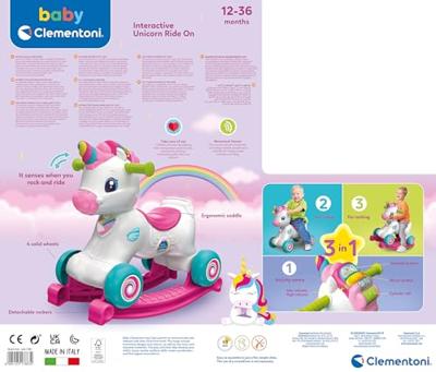Clementoni baby - eenhoorn hobbelpaardje 3in1