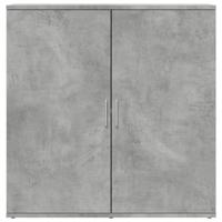 Dressoir 79x38x80 cm bewerkt hout betongrijs - thumbnail