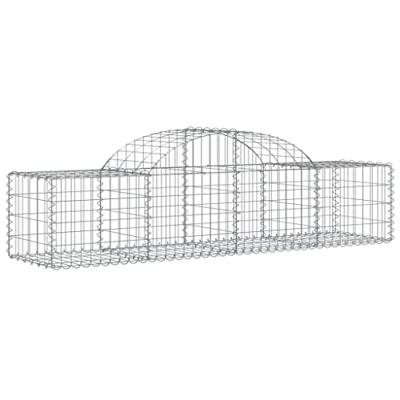 VidaXL Schanskorf gewelfd 200x50x40/60 cm gegalvaniseerd ijzer