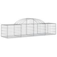 VidaXL Schanskorf gewelfd 200x50x40/60 cm gegalvaniseerd ijzer - thumbnail