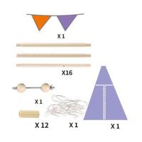 Luxe Tipi Tent Blauw met Lichtjes, 128cm - thumbnail