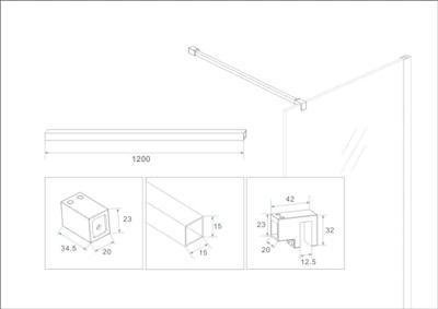 Wiesbaden Stabilisatiestang Slim 120 cm Messing Goud Wiesbaden Stabilisatiestang Slim 120 cm Messing Goud