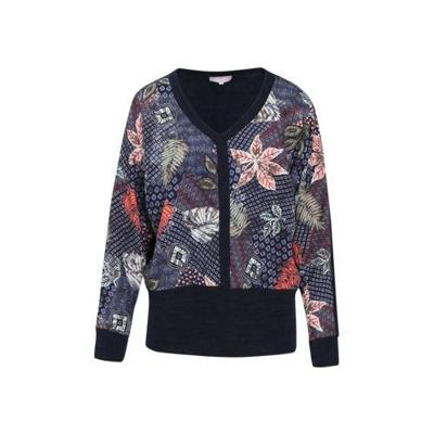 Cassis vest met all over print blauw Cassis vest met all over print blauw