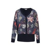 Cassis vest met all over print blauw - thumbnail