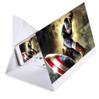 12.0 inch vergrootglas met opvouwbare houder voor alle type smartphones grootte: 260*190*8mm(White) - thumbnail
