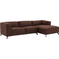 Goossens Bank Calvin bruin, micro leer, 3-zits, modern design - thumbnail