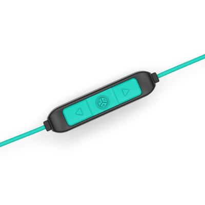 JLab JBuds Pro Bluetooth Wireless Earbuds, in-ear hoofdtelefoon met 10 mm titanium drivers en geluidsisolatie, incl. Gel-oordopjes en Cush-Fin-oordopjes voor optimale pasvorm (Blauwgroen)