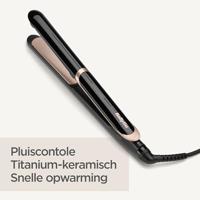 BaByliss Super Smooth 235 Titanium Stijltang Zwart, Roségoud 2,5 m - thumbnail