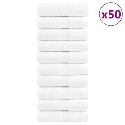 Washandjes 50 st hoogwaardig 600 g/m 30x30 cm 100% katoen wit