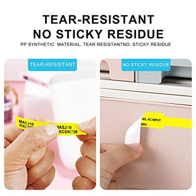 NIIMBOT A2K18638301 Etiketten (rol) 72 x 12.5 mm Geel 65 stuk(s) Kabeletiketten