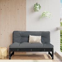 Middenbank 120x80 cm massief grenenhout zwart - thumbnail