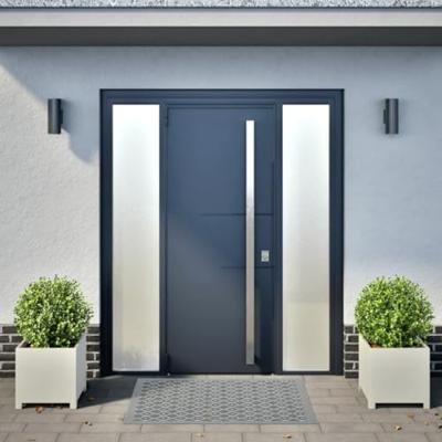 Plantenbakken 2 st 40x40x40 cm staal wit