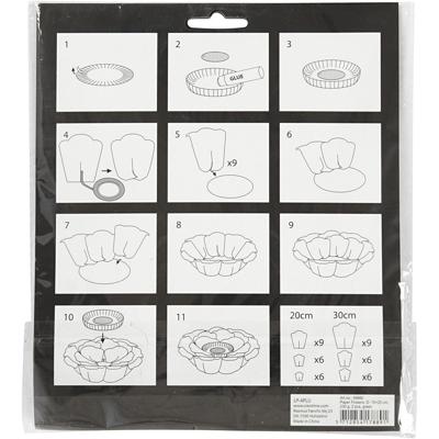 Creativ Company Papieren bloemen, d 15+25 cm, 230 gr, paars, 2 stuk/ 1 doos