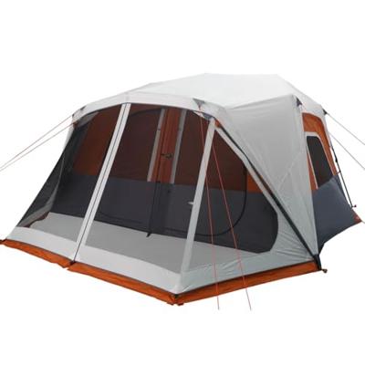 VidaXL Tent met led 10-persoons snelontgrendeling lichtgrijs en oranje VidaXL Tent met led 10-persoons snelontgrendeling lichtgrijs en oranje