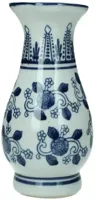 Kersten vaas porselein dutch delight 7.5x15cm blauw - thumbnail