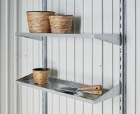 Biohort Panorama Gr. P3 metalen tuinhuis met standaard deur 237x238 cm donkergrijs metallic- Zadeldak- Staal- Biohort - thumbnail