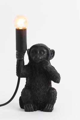 Light & Living Tafellamp 'Monkey' 23cm, kleur Mat Zwart