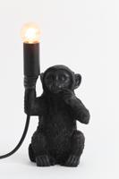 Light & Living Tafellamp 'Monkey' 23cm, kleur Mat Zwart - thumbnail