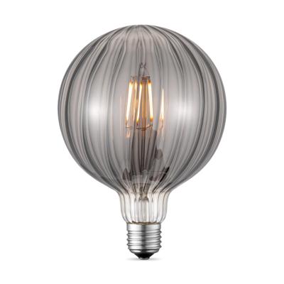 Edison Vintage E27 LED filament lichtbron - Smoke - 12.5/12.5/17cm - G125 Global - Vintage LED lamp - Dimbaar - 4W 400lm 2700K - warm wit licht - geschikt voor E27 fitting