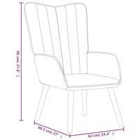 Relaxstoel met voetenbank fluweel donkergrijs - thumbnail