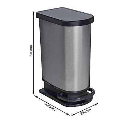 Rotho Paso Pedaalemmer 50L Carbon Metallic Rotho Paso Pedaalemmer 50L Carbon Metallic