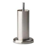 Stalen meubelpoot rvs look rond ø 4,2 cm en hoogte 12 cm (M8) - thumbnail
