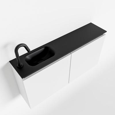 MONDIAZ TURE 100cm toiletmeubel talc. EDEN wastafel urban links 1 kraangat