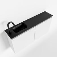 MONDIAZ TURE 100cm toiletmeubel talc. EDEN wastafel urban links 1 kraangat - thumbnail