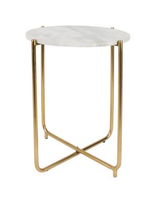 ZILT Bijzettafel 'Valdemar' Marmer, 45cm, kleur Wit