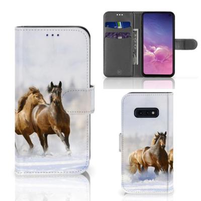 Samsung Galaxy S10e | Telefoonhoesje | Met pasjeshouder | Paarden