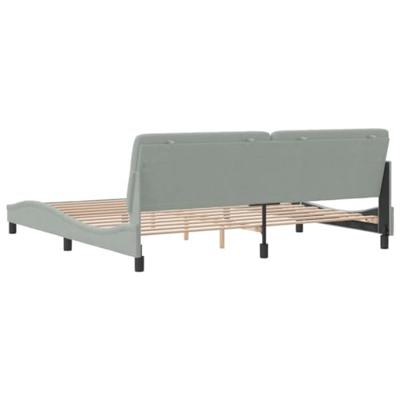 Bedframe zonder matras 200x200 cm fluweel lichtgrijs