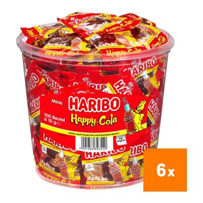 Haribo - Happy Cola - 6x 100 Mini zakjes