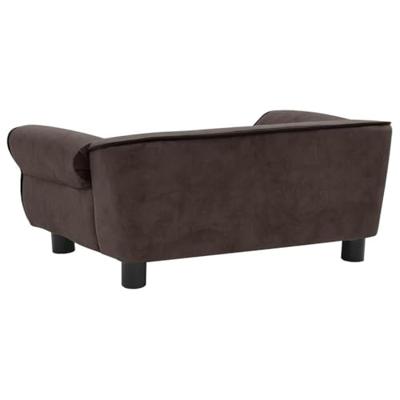 VidaXL Hondenbank 72x45x30 cm pluche bruin VidaXL Hondenbank 72x45x30 cm pluche bruin