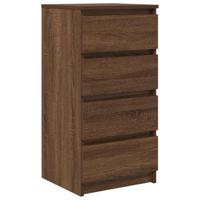 Dressoir 37,5x35x76 cm bewerkt hout bruin eikenkleurig - thumbnail