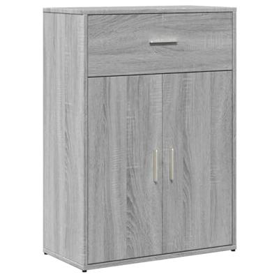 Dressoir 60x30x84 cm bewerkt hout grijs sonoma eikenkleurig