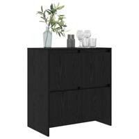 Dressoir met de deur Zwart eiken 70 x 41 x 75 cm Bewerkt hout - thumbnail