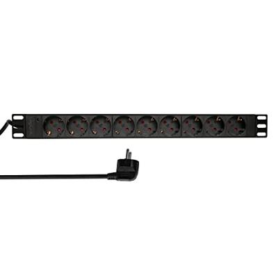 LogiLink PDU9C03 19 inch Stekkerdoos voor patchkast 1 HE Geaarde contactdoos Zwart LogiLink PDU9C03 19 inch Stekkerdoos voor patchkast 1 HE Geaarde contactdoos Zwart