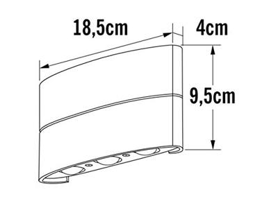 Chieri wandlamp antraciet 9.5cm - Konstsmide - thumbnail