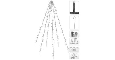 Vlaggenmast Verlichting everlands kunstkerstboomvorm 8m Vlaggenmast Verlichting everlands kunstkerstboomvorm 8m