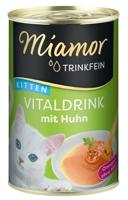 MIAMOR Trinkfein Kitten Vitaldrink with chicken - Kattensnoepje - 135ml - thumbnail
