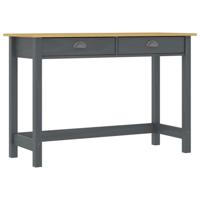 VidaXL Wandtafel hill 2 lades 110x45x74 cm massief grenenhout grijs - thumbnail